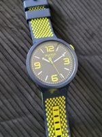 Swatch Swiss Made Uhr Blau Gelb guter Zustand