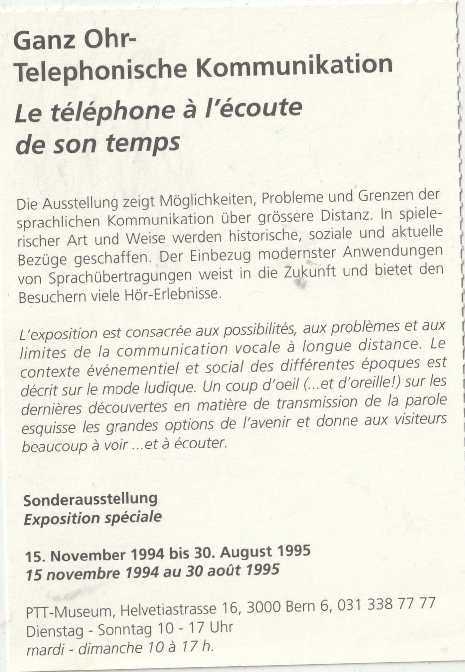 Cartes postales: Telefongesprächen Damals – D'occasion à Lumbrein par made02 1