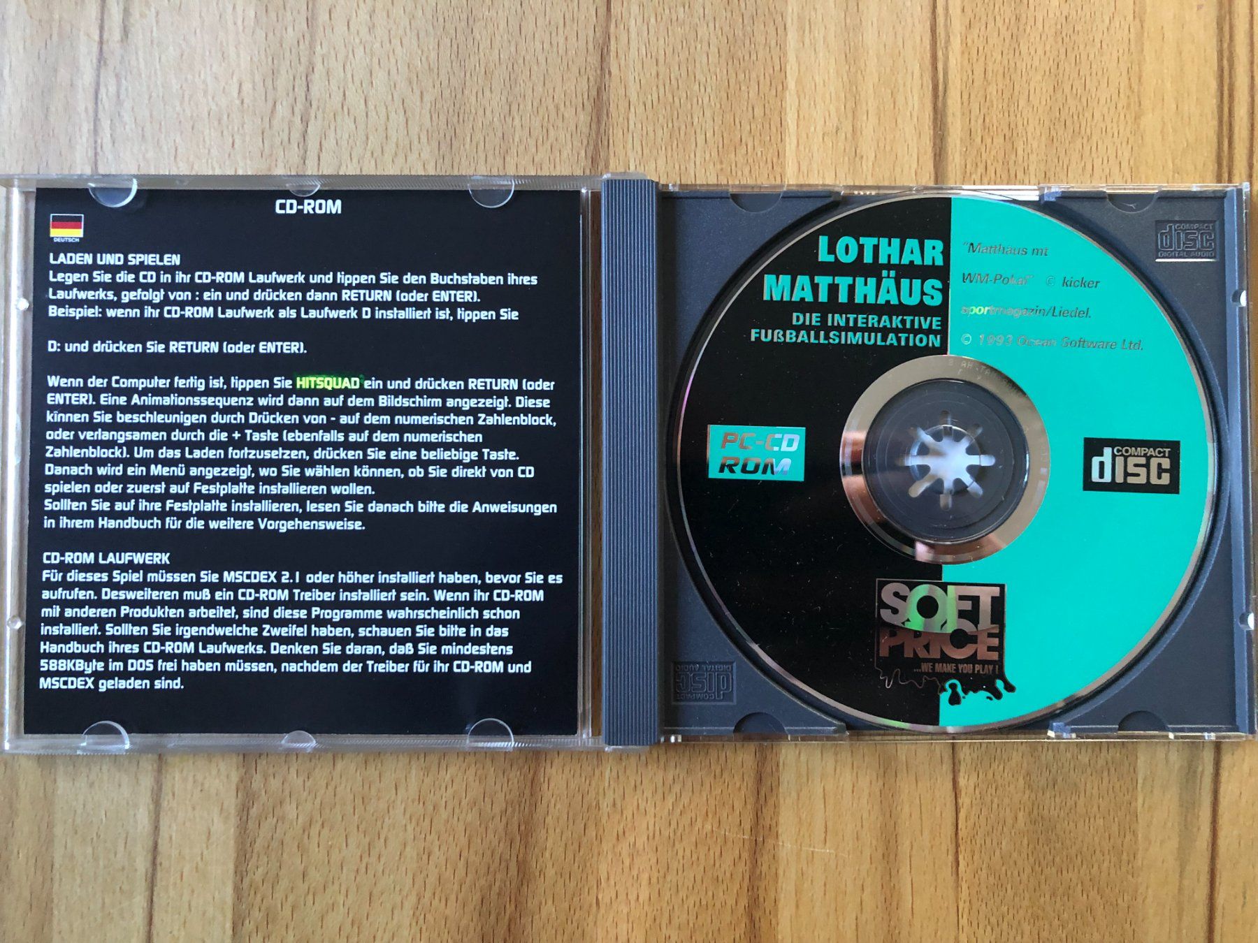 CD & DVD-Rohlinge: Lothar Matthäus Fussballsimulation CD-ROM von 1993 – Gebraucht aus Basel von sebmac 1