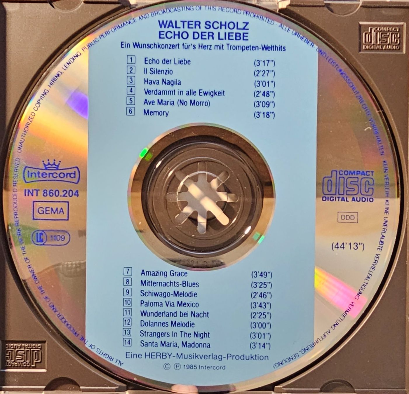 CD: Walter Scholz – Echo Der Liebe – Usato da Wahlen b. Laufen venduto da Cg10 1