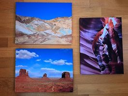 Fotoleinwand Set US Parks - 3 Bilder 30×40cm - Abholung 8404