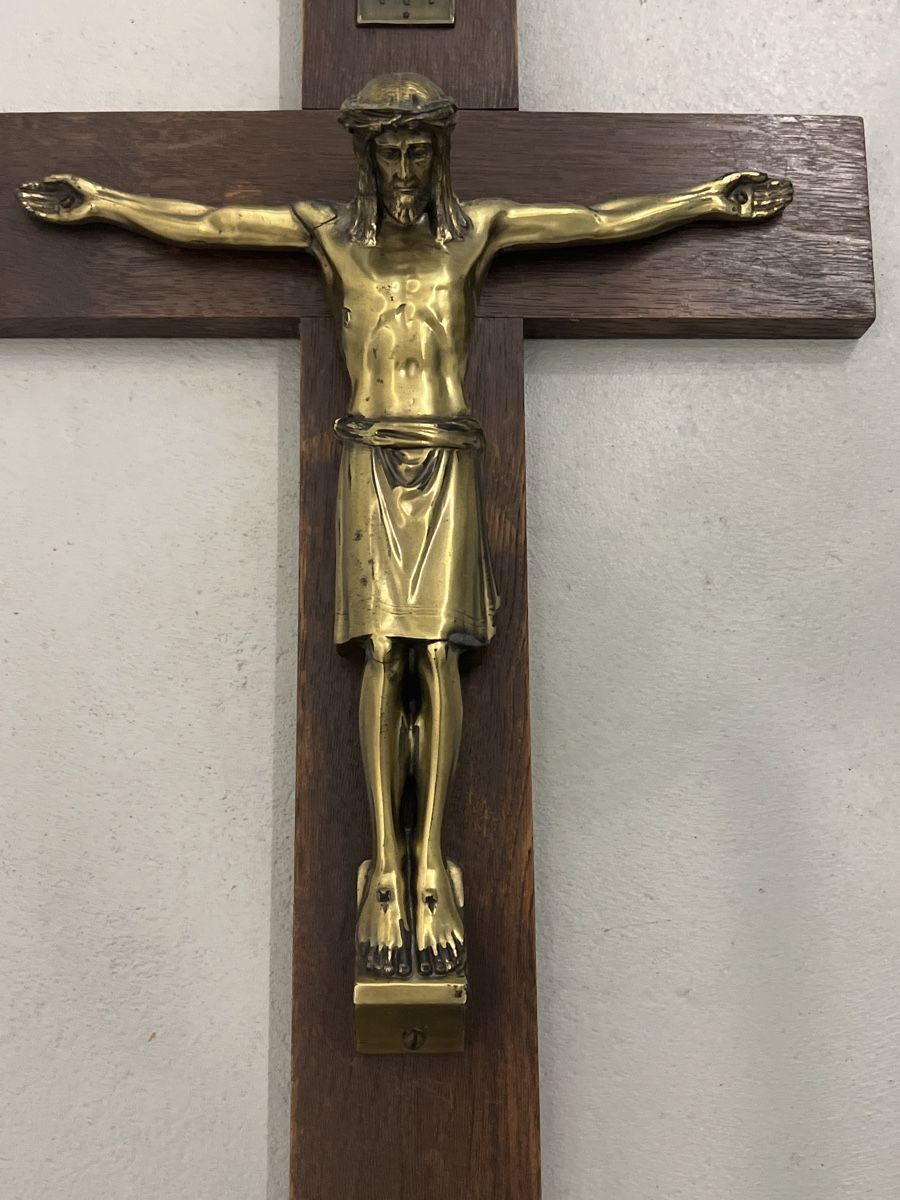 Kirchen Dekoration Vintage Holzkreuz Jesus Wanddeko – Rustikales