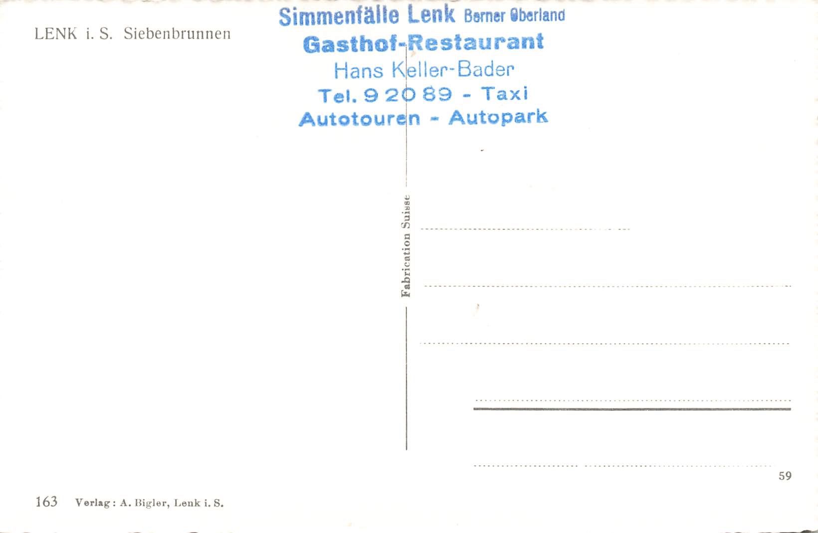Cartoline postali: Lenk BE Siebenbrunnen Wasserfälle – Usato da Biasca venduto da Blenio71 1