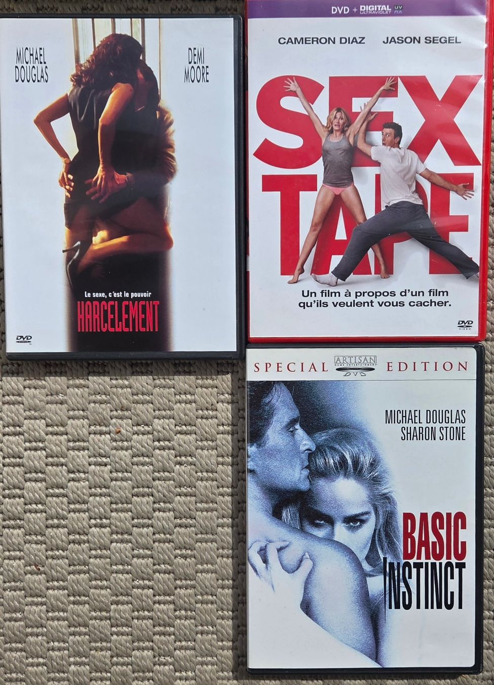 Tutti i DVDs: DvD Sex Tape 2014, Disclosure 1994, Basic Instinct 1992 – Usato da Conches venduto da mrp_qpt5
