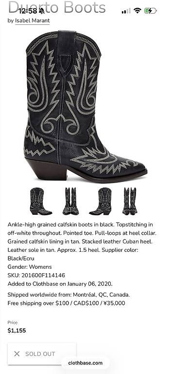 Isabel Marant Scarpe da donna: Isabel Marant Cowboy Boot – Nuovo (secondo la descrizione) da Bonstetten venduto da rac_7krg 3