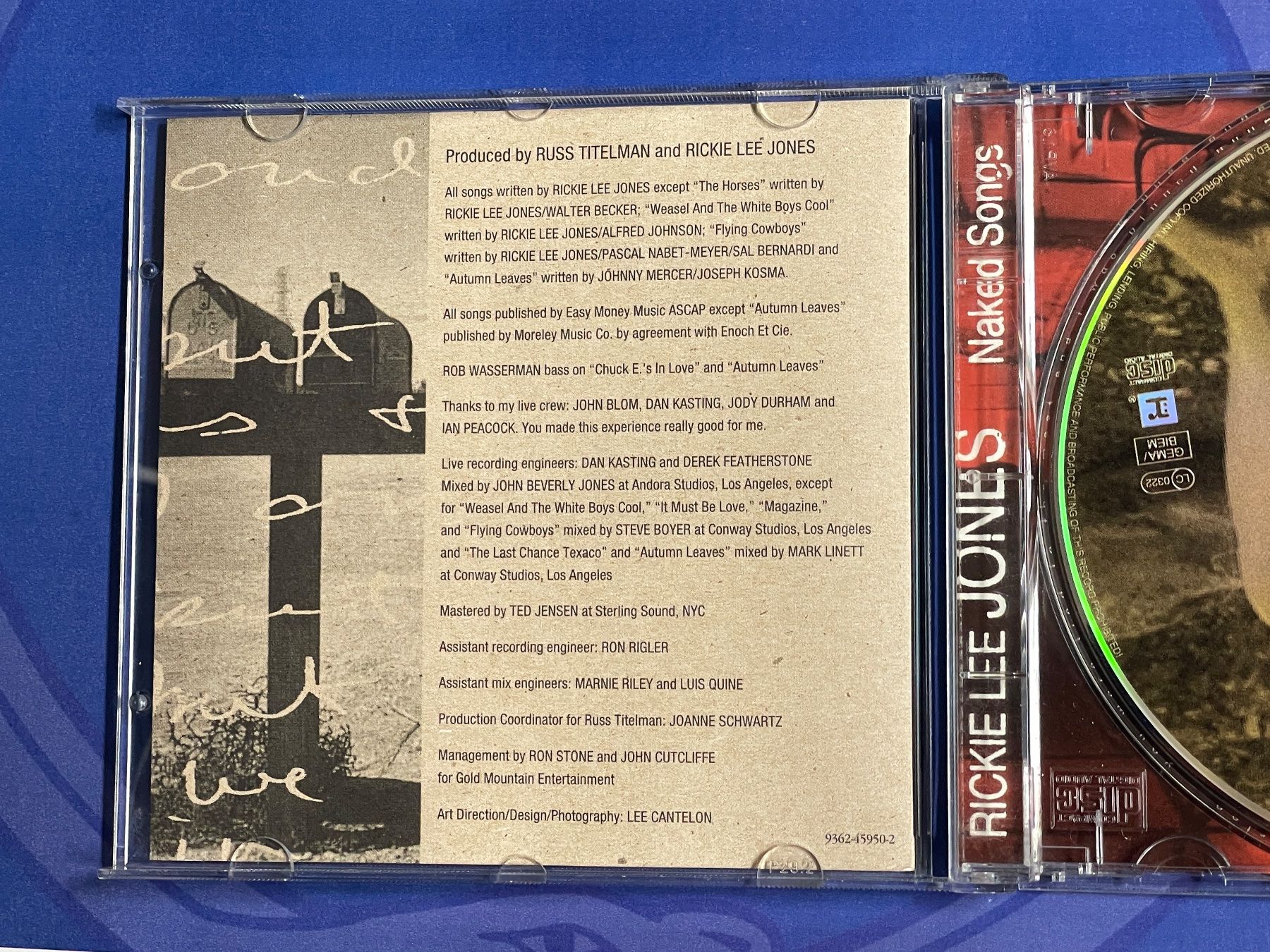 CD: Rickie Lee Jones – Usato da Muri b. Bern venduto da AdidasCollector 2
