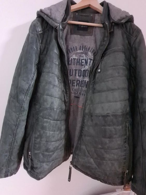 Giovanni – Karierte Leder Jacke Mit Kapuze main image 1