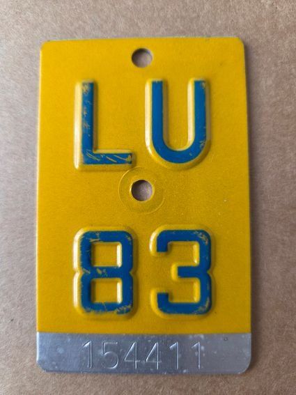 Sachs Ecriteaux: Velonummer LU 83 Mofanummer plaque Mofa – D'occasion à Schenkon par Uhu007