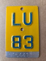 Velonummer LU 83 Mofanummer plaque Mofa