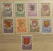 Lote sellos Bélgica 1940-41Coats of Arms