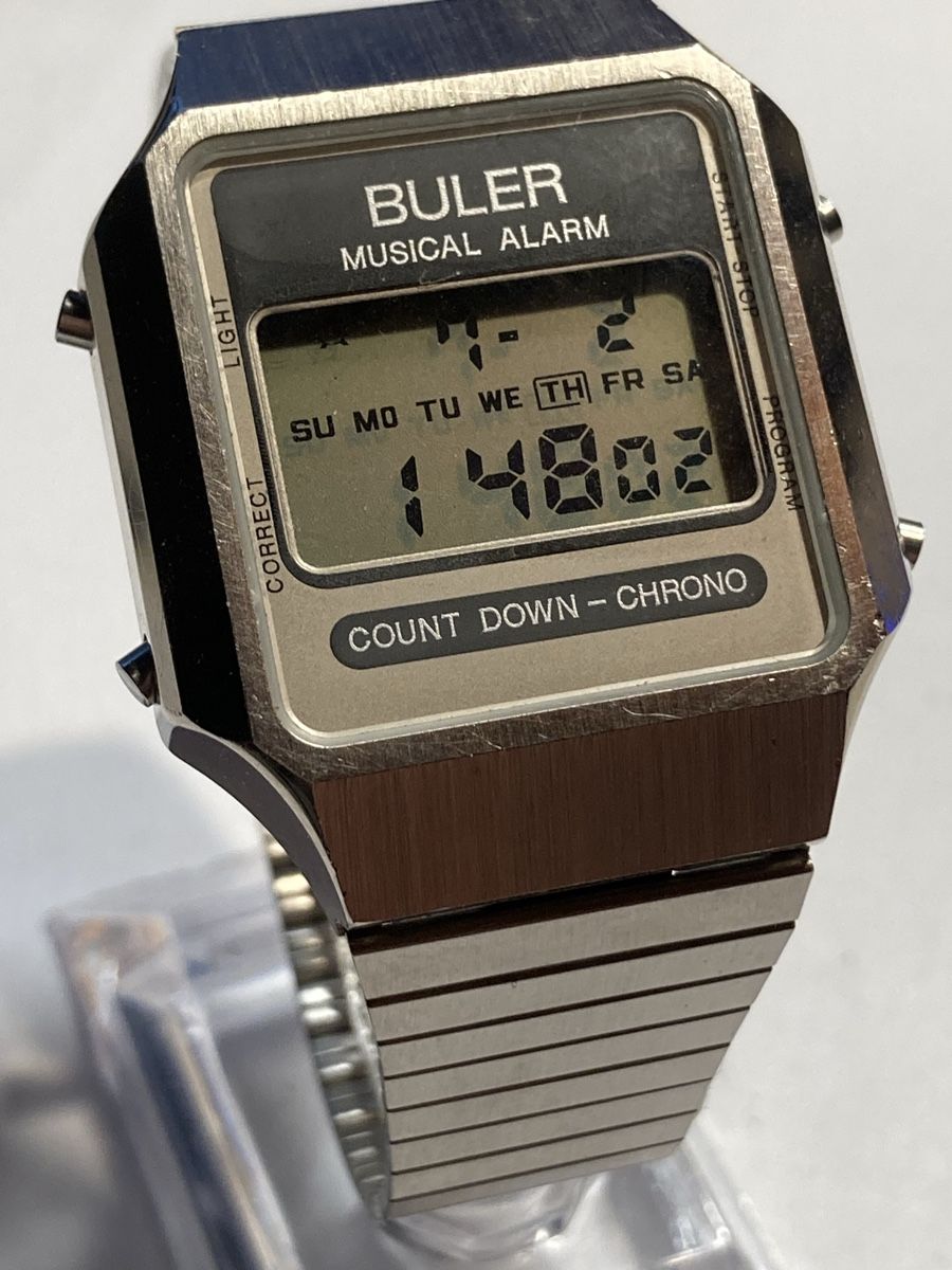 Orologi: Buler Lcd Vintage Uhr 35 mm Breit – Usato da Glattbrugg venduto da vintagemania 2