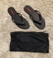 PRADA Zehentrenner (Flip-Flops) Gr 37 schwarz mit Täschli