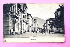 Locarno - Stadtpartie - Postauto - Bus - 1912