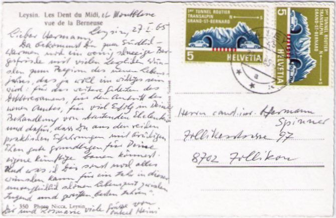 Cartoline postali: Leysin – Usato da Binningen venduto da Mountainrider 1