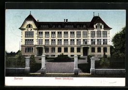 AK Sursee, Neues Schulhaus, 1911