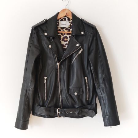 DEADWOOD Biker Leder-Jacke JOAN Lederjacke black Gr.40