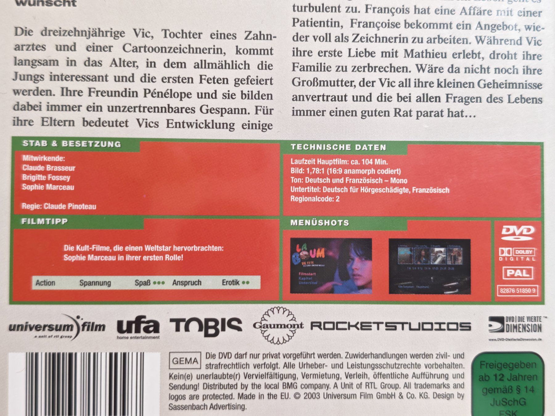 Tutti i DVDs: La Boum – Die Fete – Usato da Liestal venduto da Kratzilla 3