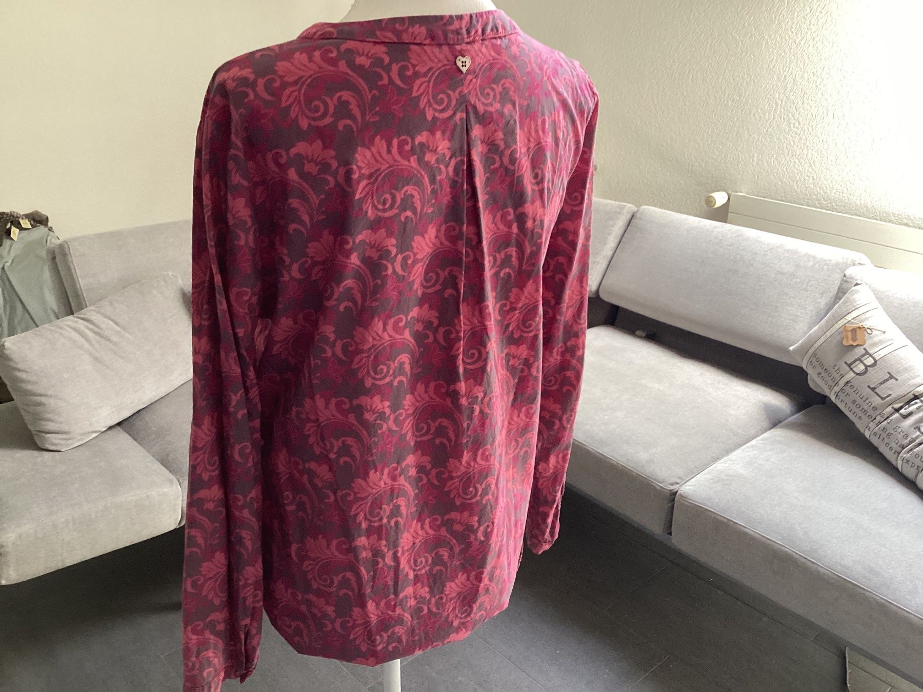 Please Jeans Blusen: Please Langarmbluse pink/grau gemustert Gr. M – Gebraucht aus Homberg b. Thun von Homata 2