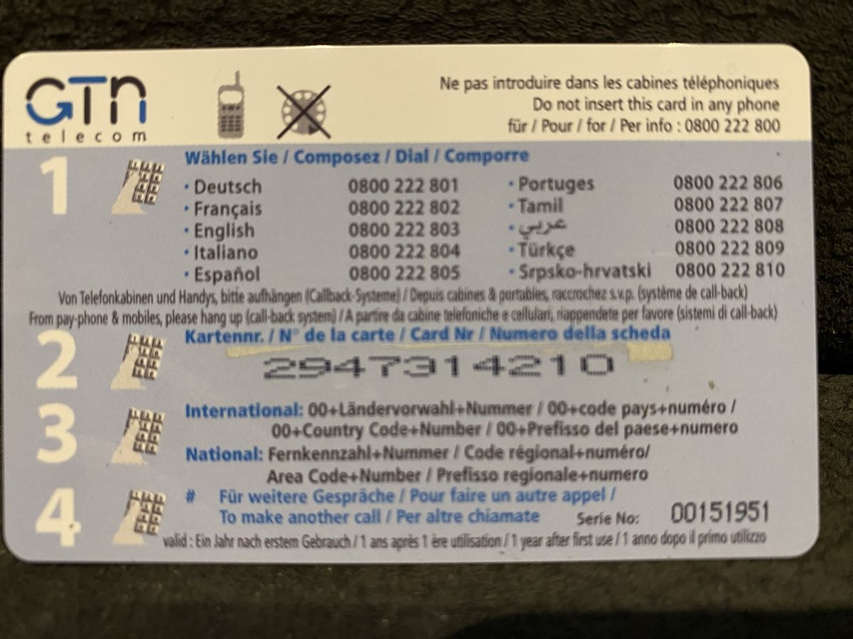 Telefon- & Taxkarten: Carte – Gebraucht aus Lausanne von babacard10 1