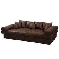 Big-Sofa Naomi Antiklederoptik - Microfaser Goda: Bisonbraun
