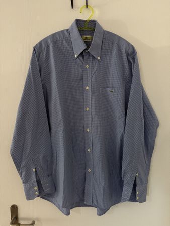 Lacoste Herren Hemd kariert blau Grösse 41 fit XL