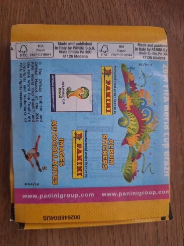Panini Carte collezionabili: Panini WM 2014 / Originale Tüten im Querformat, 7 Stickers – Nuovo (secondo la descrizione) da Horw venduto da Zemmerli 1
