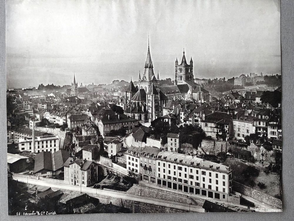 LAUSANNE la Cit et la Cath drale 1886 1891 21 26 5 cm Acheter