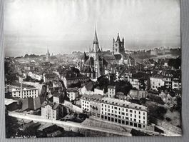 LAUSANNE la Cité et la Cathédrale, 1886-1891, 21/26,5 cm