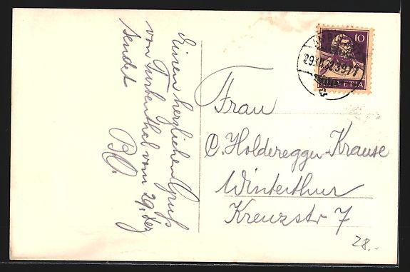 Cartoline postali: Turbenthal, Teilansicht mit Kirche und S – Usato da Berlin venduto da bartko-reher 1