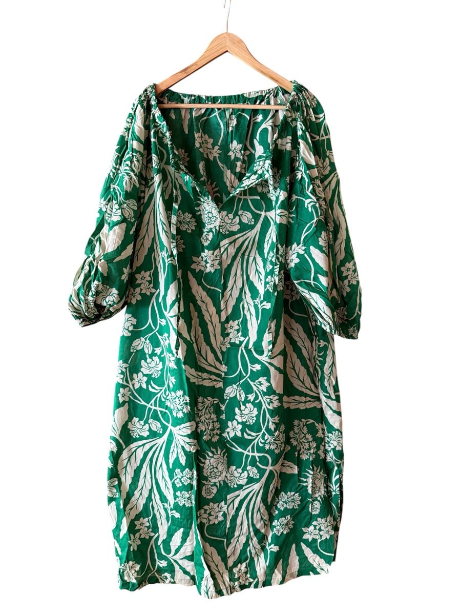 H&M Tuniche: Tunika/Kleid Grösse L - grün Blumenmuster – Usato da Kiental venduto da gali_72
