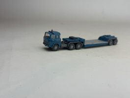 AU- Wiking Magirus Tieflade Sattelzug azurblau