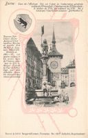 Bern (BE) Zeitglockenturm (Zytglogge) und Brunnen
