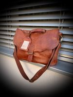 Leder- Aktentasche "wintage" camel