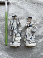 Ensemble de figurines en porcelaine 2 pcs bleu blanc