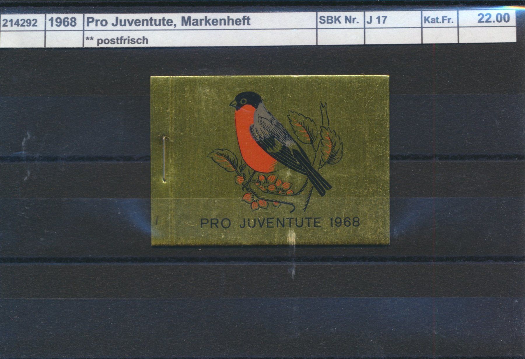 Tutti i francobolli: 1968 Pro Juventute, Markenheftchen, ** postfrisch – Nuovo (secondo la descrizione) da Winterthur venduto da Zupogeru