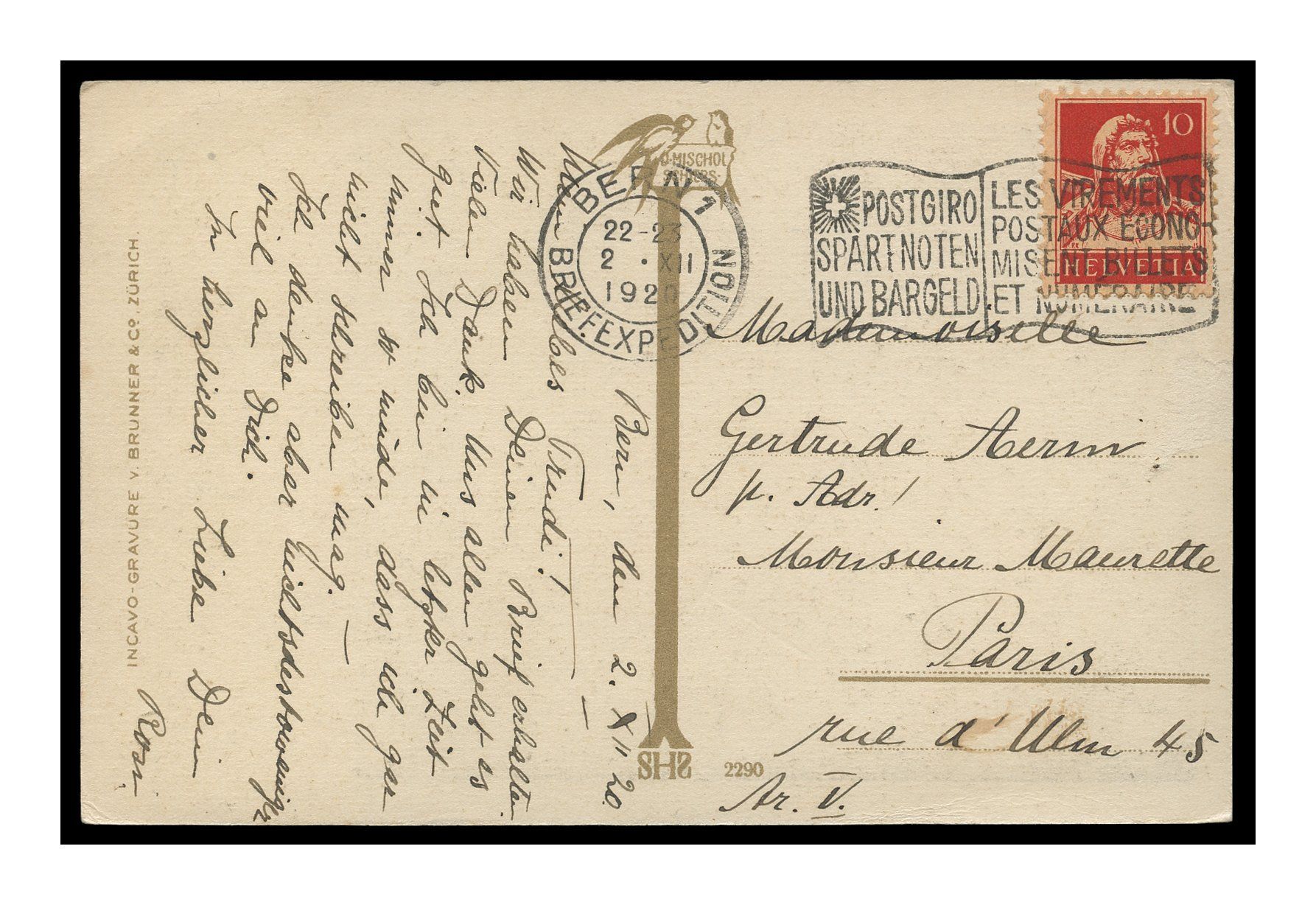 Cartoline postali: HEIMATBILDER - 1920 – Usato da Onex venduto da Lagorel01 1