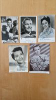 Original Autogramme auf Vintage Postkarten / Karte (5 Stück)