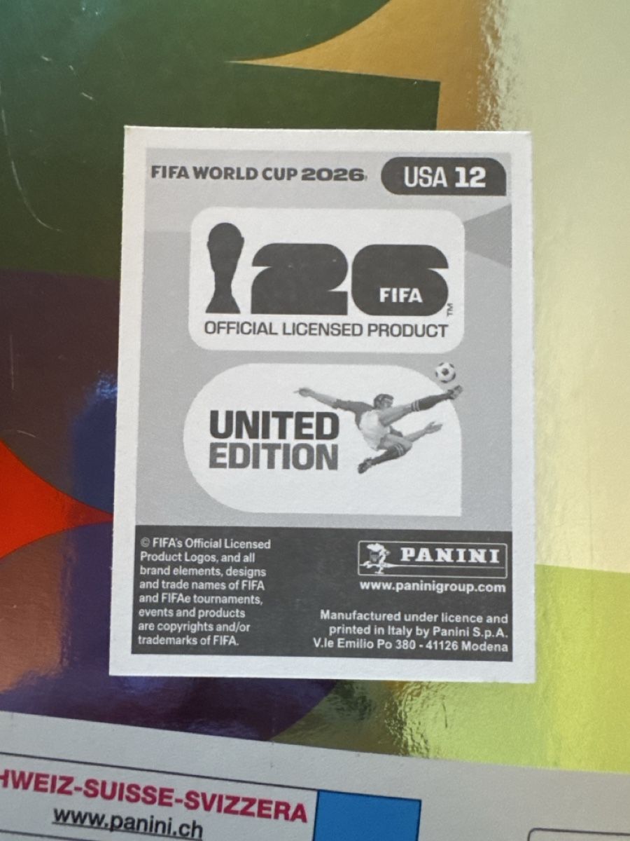 Panini Cartes à collectionner: Panini 2026 USA 12 – Neuf (Voir description) à Aarau par Zichorien