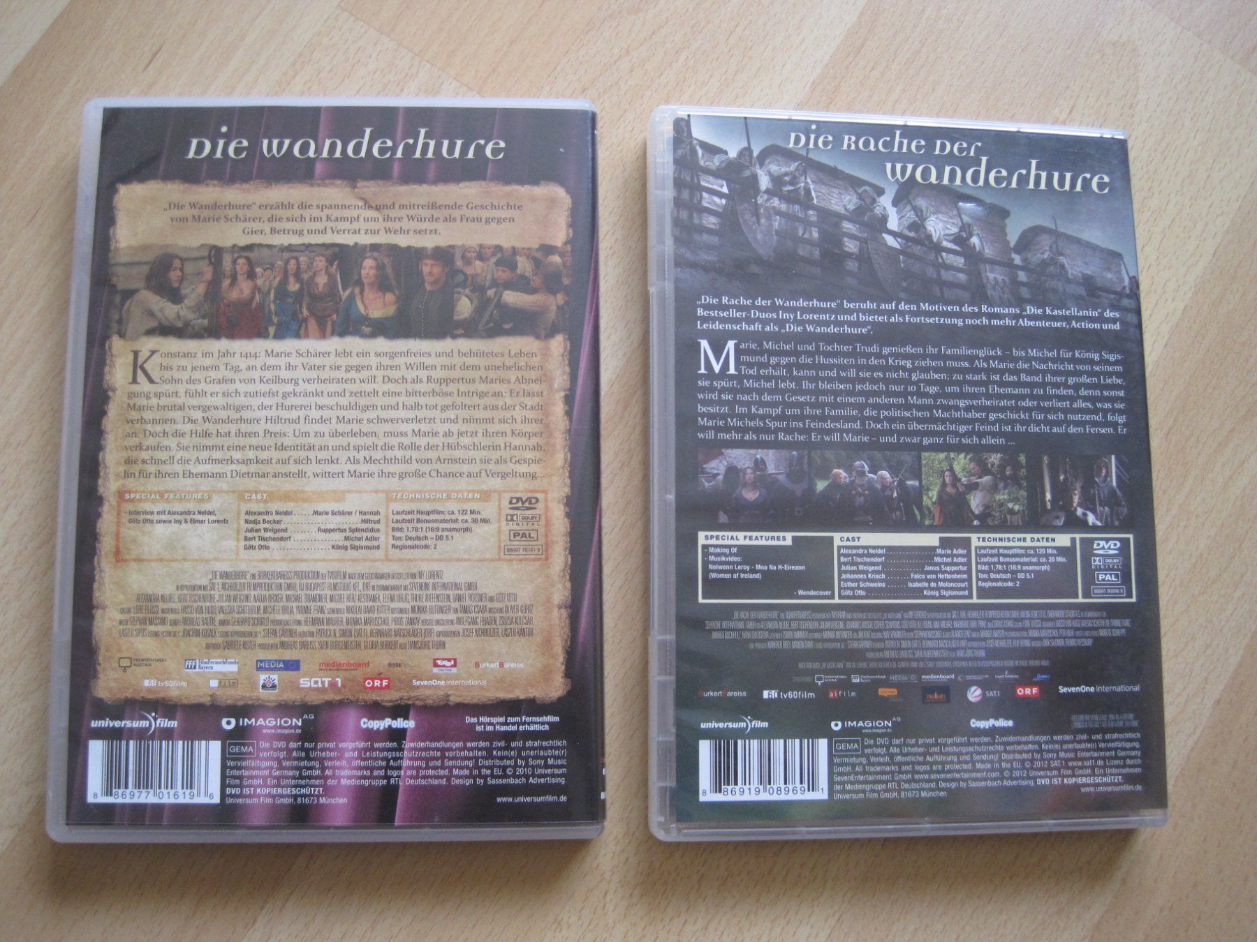 Tutti i DVDs: Die Rache der Wanderhure & Wanderhure 1 mit Iny Lorentz DVD – Usato da Gossau SG venduto da Noryflory 1