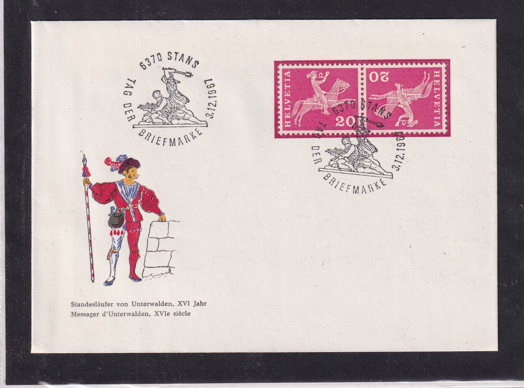 Tous les timbres: 3 documents - Messagers - 1966 /1967 – D'occasion à Orvin par Pyaeschli 2