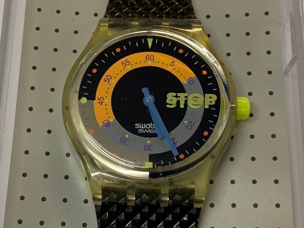 New SWATCH Coffee Break 1992 Stop Watch SSK100 (Neu (gemäss ...