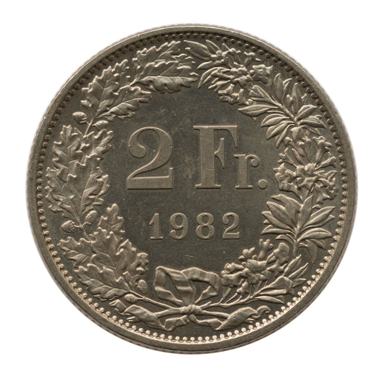Tutti le monete: 2 Franken 1982 stgl – Usato da Rotkreuz venduto da Swiss-Coins