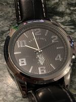 U.S. Polo Assn. Uhr mit Lederarmband, neu
