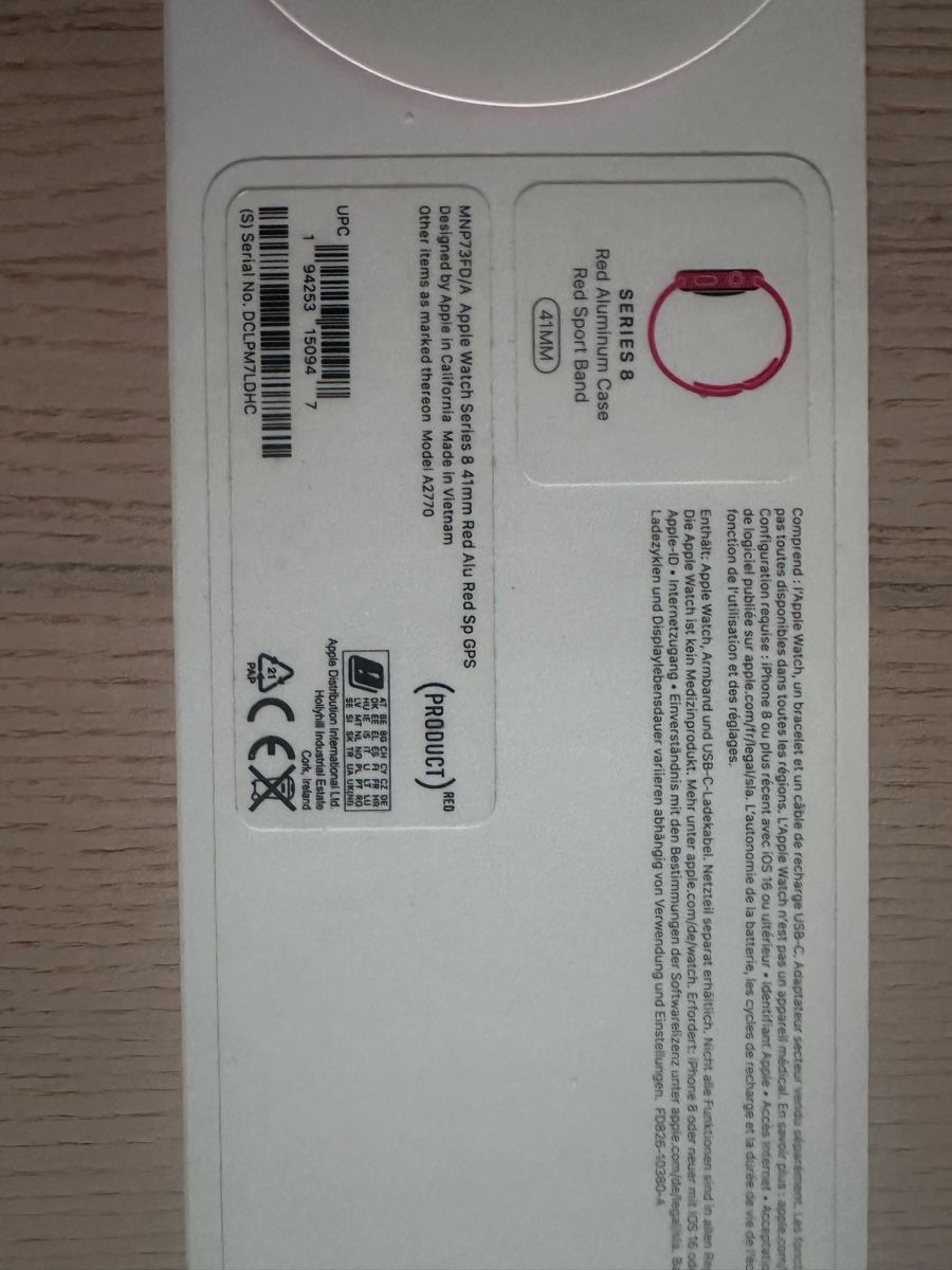Apple Smartwatch: Apple Series 8 - (PRODUCT) red – Usato da Bad Ragaz venduto da chenk24 2