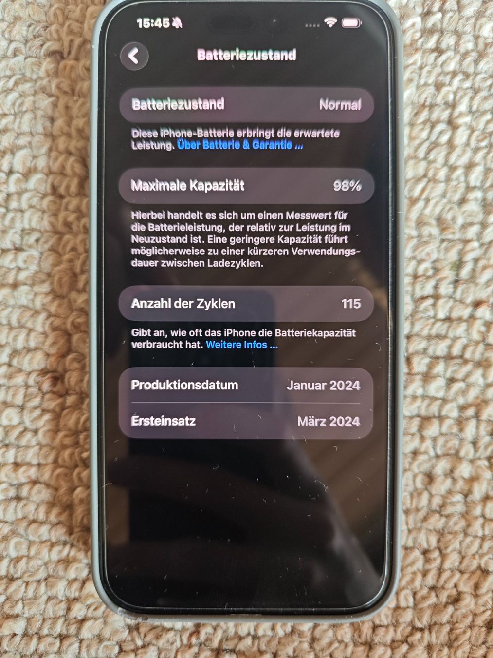 Apple Telefoni cellulari / Smartphones: iPhone 15 Pro Max Schwar 1000GB/1TB – Nuovo (secondo la descrizione) da Magden venduto da mmmxcix 8