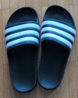 Adidas Badeschlappen schwarz weiss gebraucht