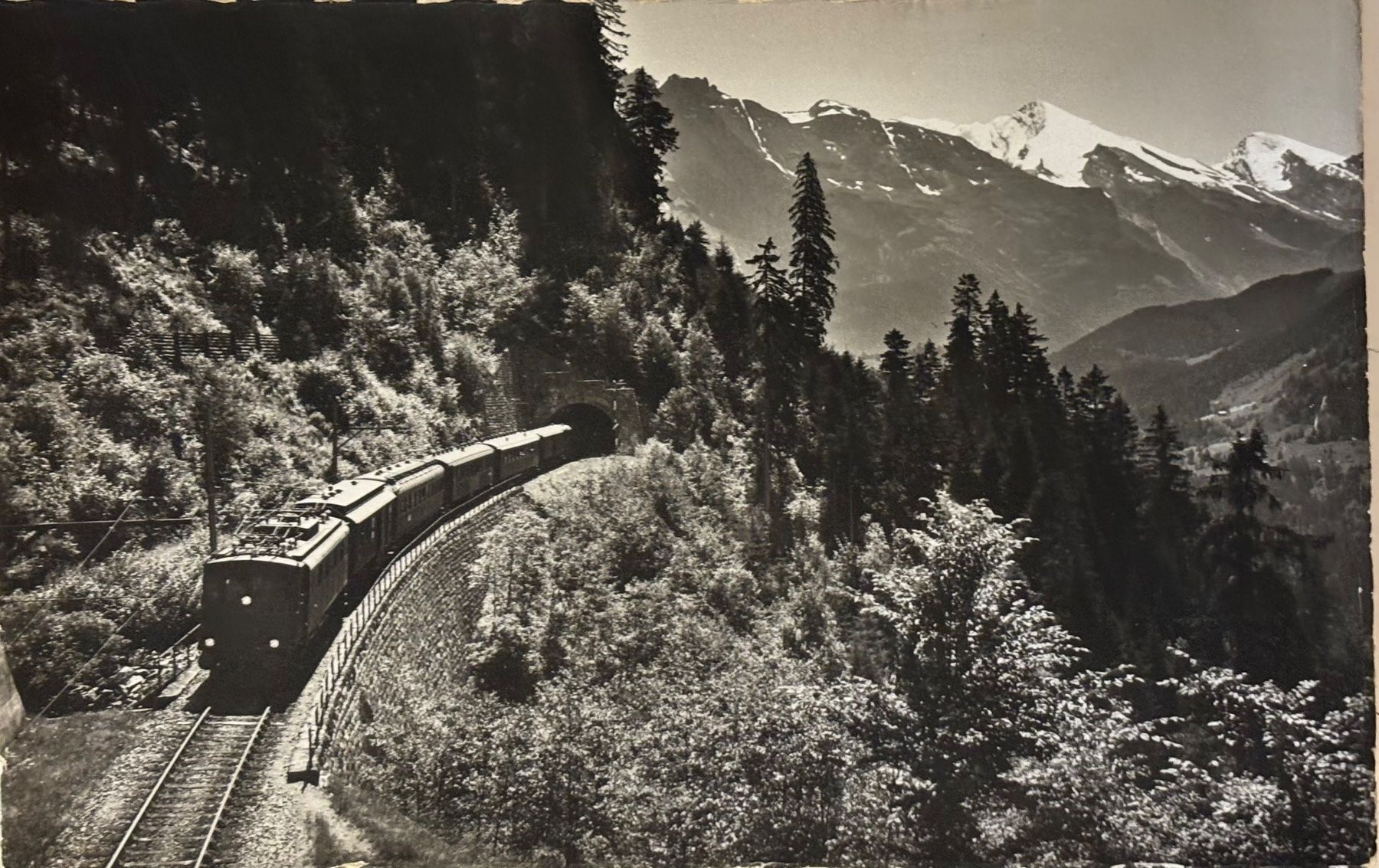 Cartoline postali: E. Gyger, Lötschbergbahn, Bahn, 1948 – Usato da Frauenfeld venduto da Merk52