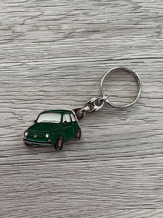 Fiat 500 Schlüsselanhänger Grün