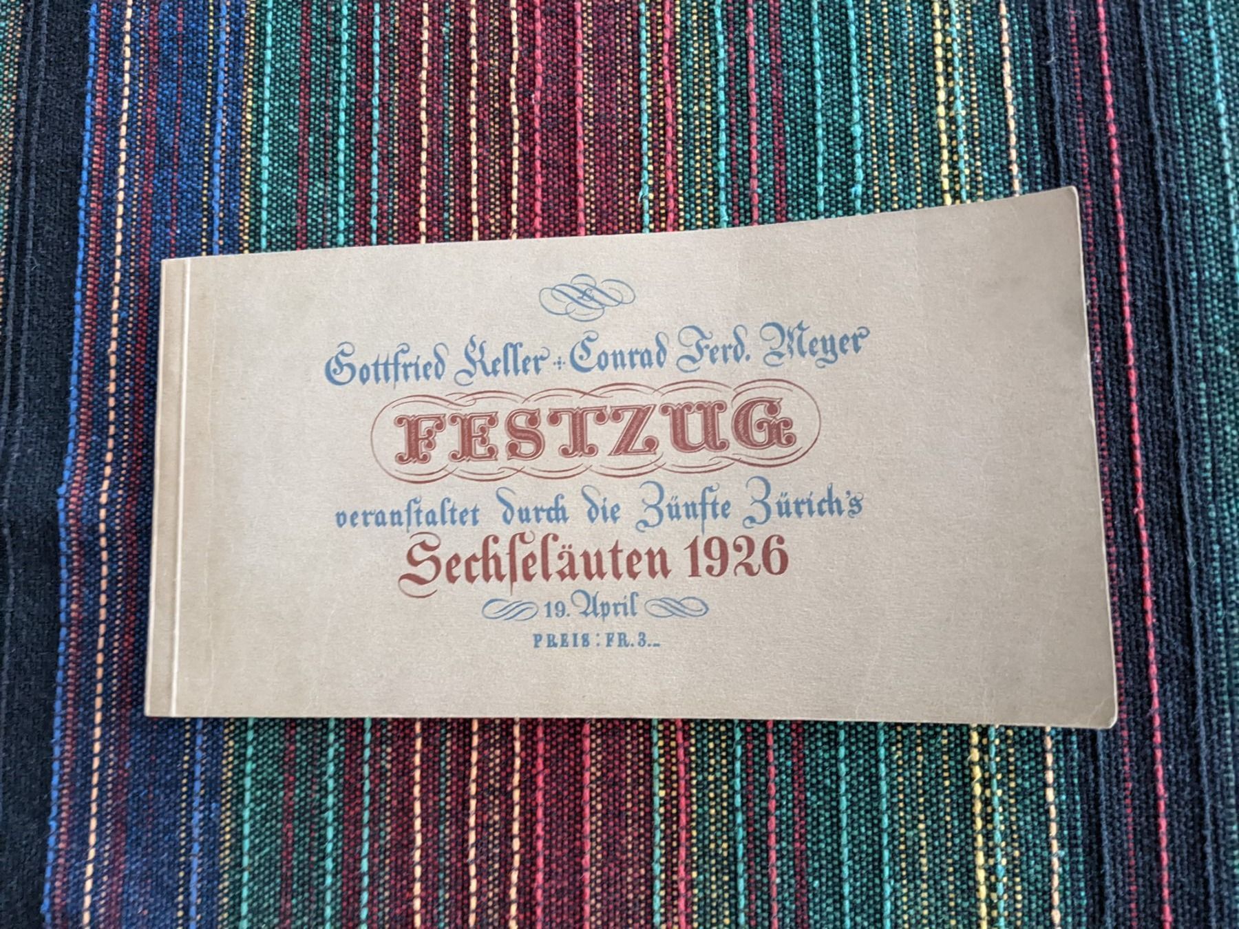 Bücher: FESTZUG SECHSELÄUTEN 1926 – Gebraucht aus Rotkreuz von eulennest