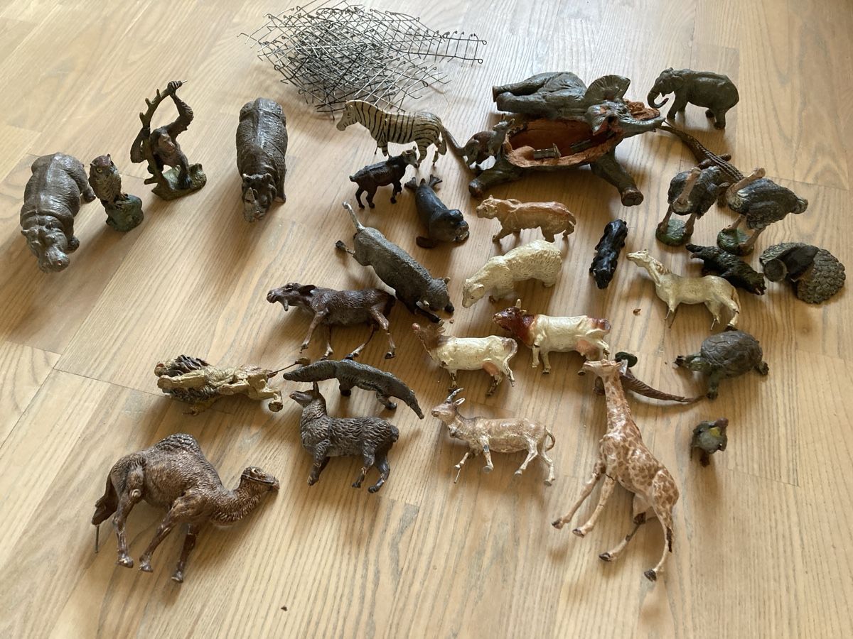 Figuren: Elastolin Zoo 1930-1960 Antik – Defekt aus Herisau von Sifgana